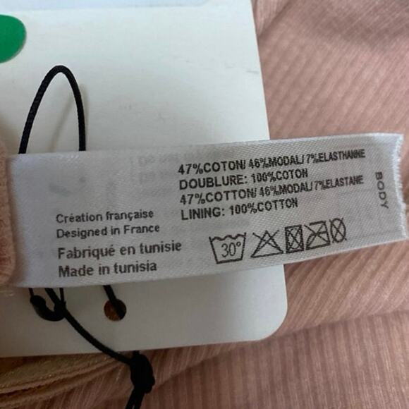 NEW YSE Pink Rib Knit Sleeveless Henley Button Cami Camisole Bodysuit Tank Top 6 - Picture 5 of 5